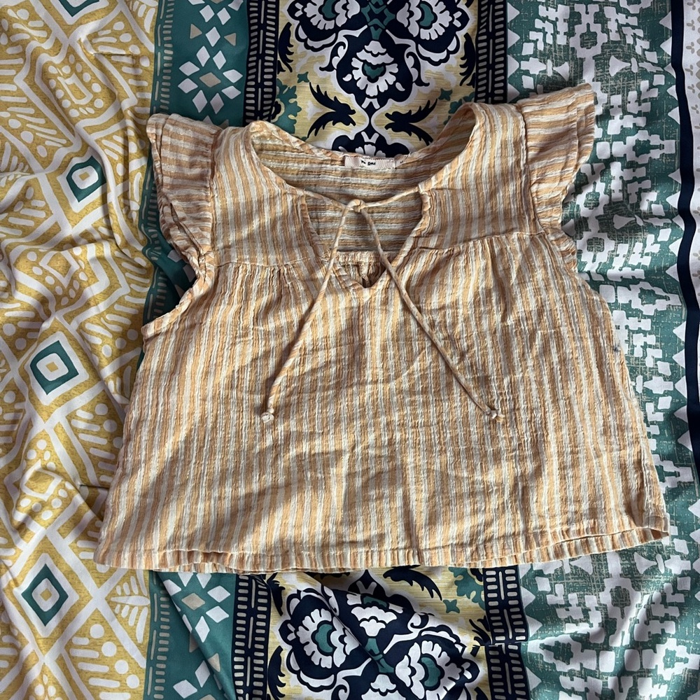 Yellow and White Striped Too